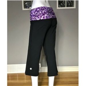 Lululemon Leggings crop purple floral
